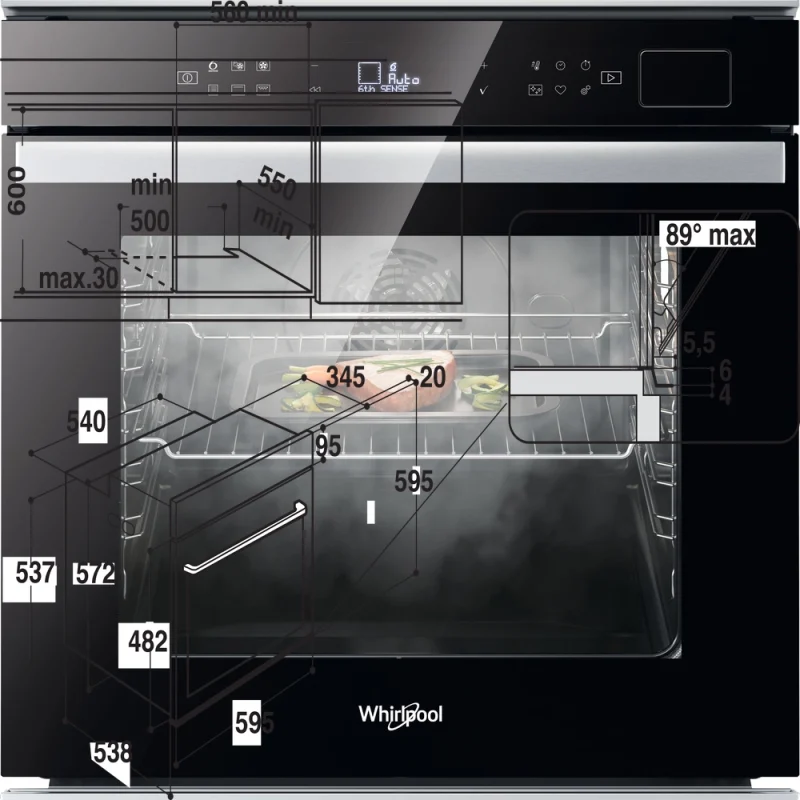 Forno Multifunções Whirlpool W6 OS4 4S1 H BL - 73 lt, 59.5 cm, Hidrolítico, Preto - Image 5