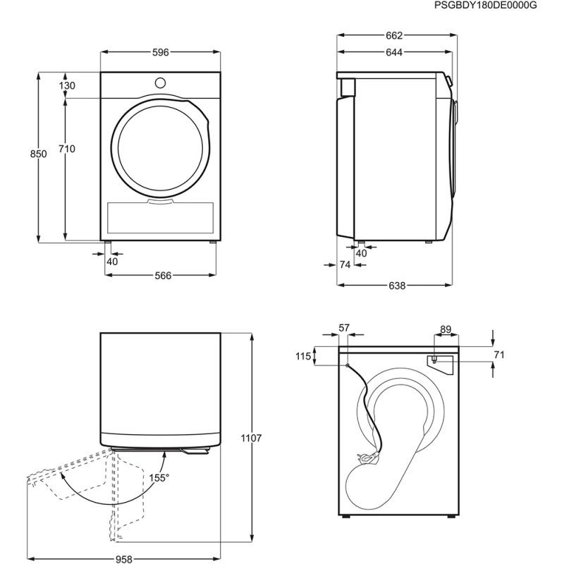 Máquina de Secar Roupa Roupa Electrolux EDI618Y5BO - Image 4