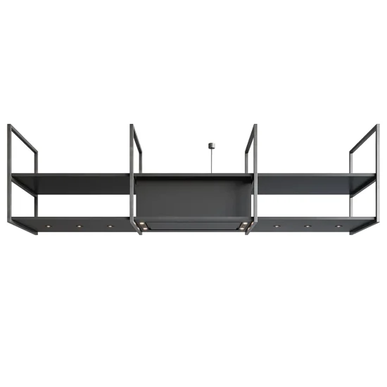 Chaminé Ilha Novy Pureline Frame 90 cm Preta 15005