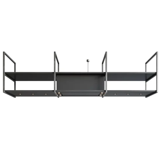 Chaminé Ilha Novy Pureline Frame 120 cm Preta 15006