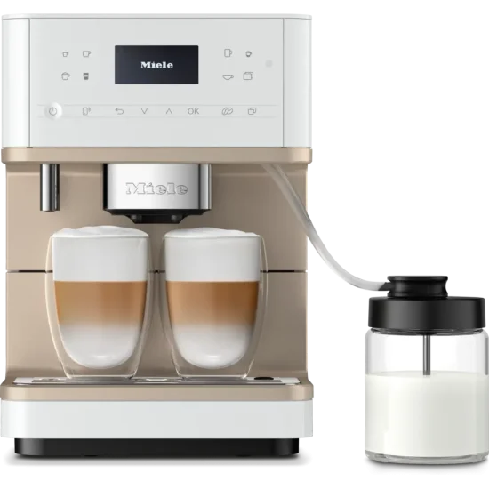 Máquina de Café Miele CM 6360 MilkPerfection Branco lótus CleanSteelMetallic