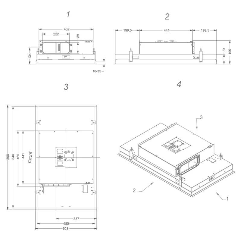 Exaustor de Teto Novy Pureline Compact 90 cm Inox 6810 - Image 5