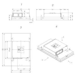 Exaustor de Teto Novy Pureline Compact 90 cm Branco 6811 - Image 6