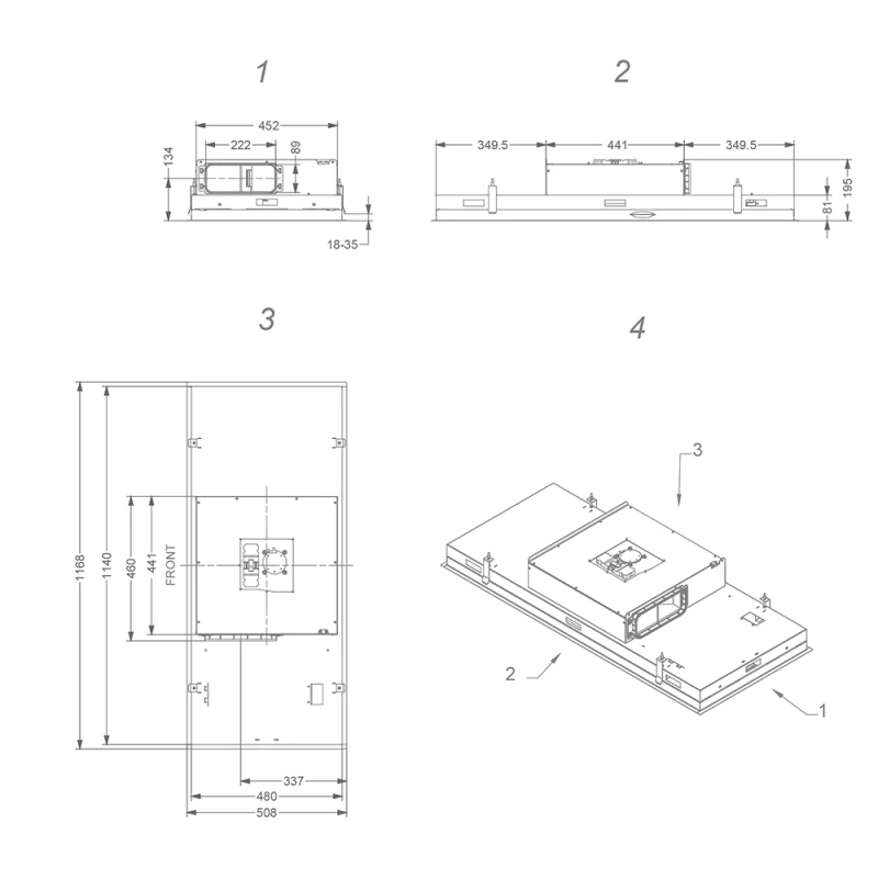 Exaustor de Teto Novy Pureline Compact 120 cm Branco 6821 - Image 6