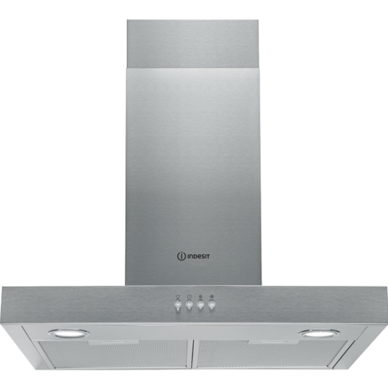 Chaminé Indesit IHBS 6.5 LM X - 60 cm, 432 m³/h, Inox