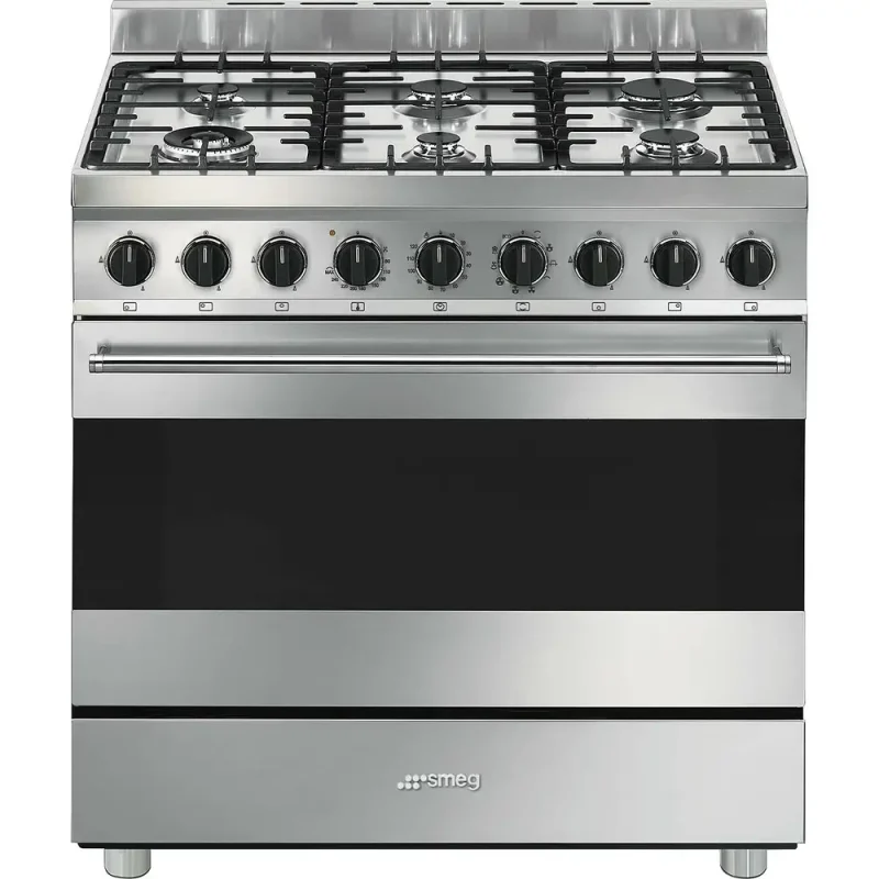 Fogão a Gás Smeg B91GMX2 - Master, Inox, 90cm, Misto, A