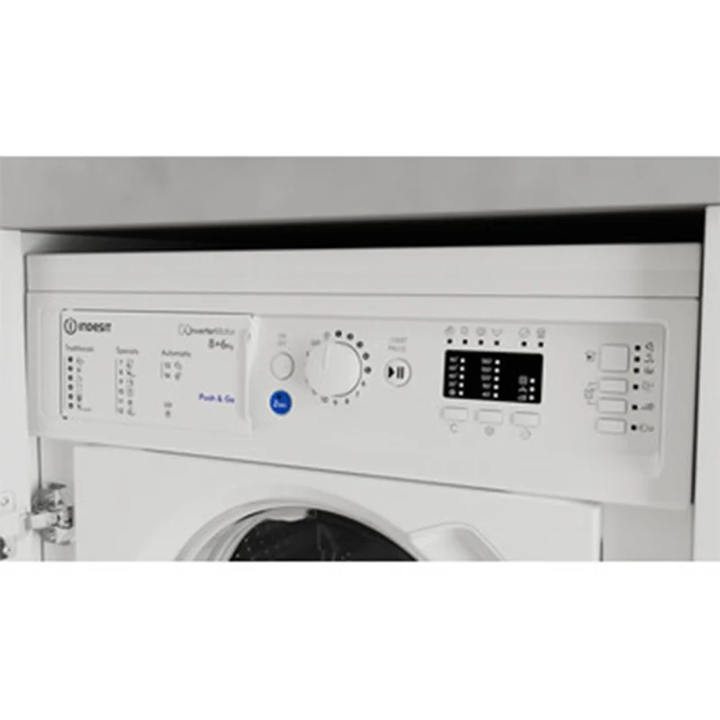 Máquina de Lavar e Secar Encastrável Indesit BI WDIL 861485 EU - 8/6 kg, 1200 rpm, Branca - Image 3