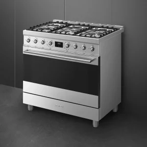 Fogão a Gás Smeg C9GMX2 - Sinfonia, Inox, 90cm, Misto, A - Image 3