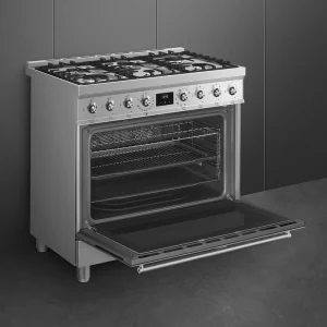 Fogão a Gás Smeg C9GMX2 - Sinfonia, Inox, 90cm, Misto, A - Image 4