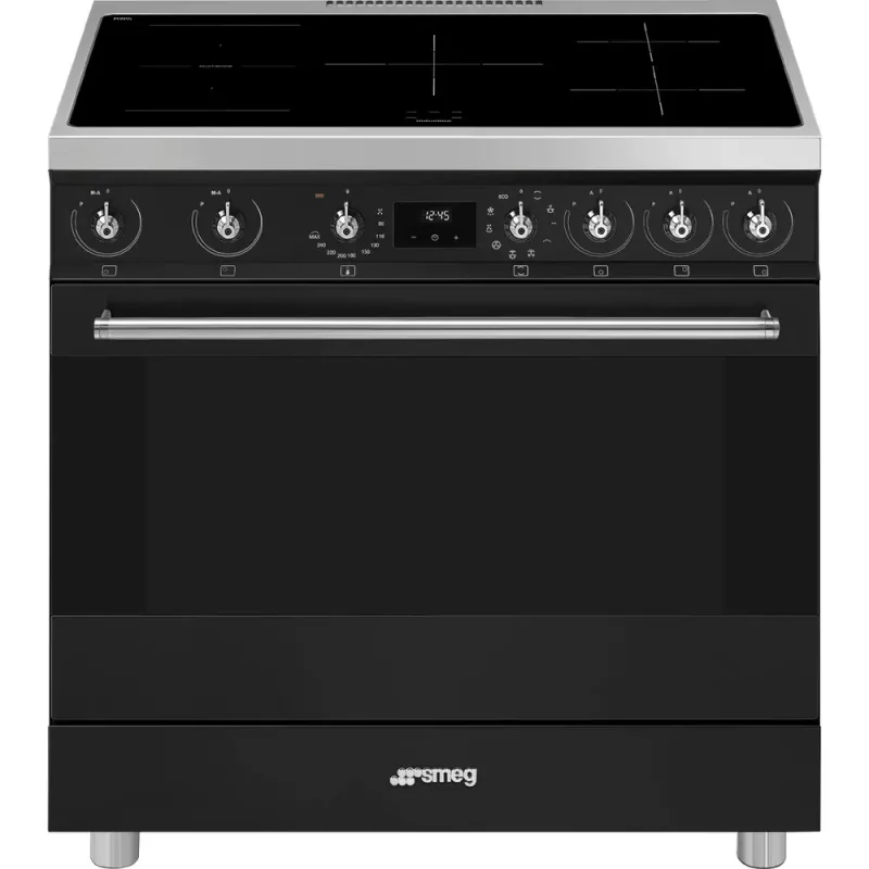 Fogão Indução Smeg C9IMMB2 - Sinfonia, Preto mate, 90cm, Elétrico(Indu), A