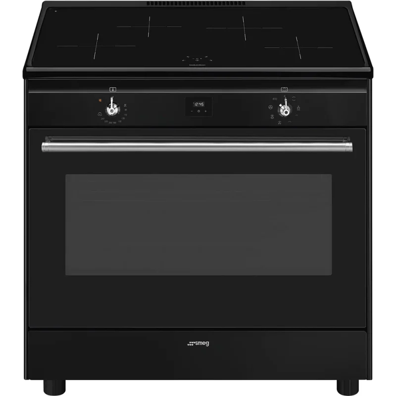 Fogão Indução Smeg CX91IMBL - Concerto, Full Black, 90cm, Elétrico(Indu), A