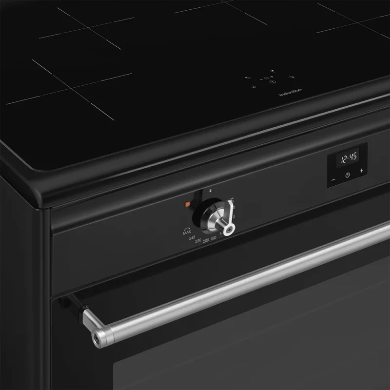 Fogão Indução Smeg CX91IMBL - Concerto, Full Black, 90cm, Elétrico(Indu), A - Image 8