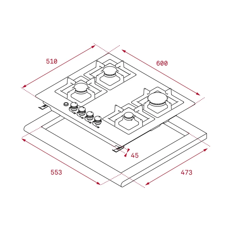 Placa Mista Teka EFX 60.1 2G 2H AI AL BTN - Image 10