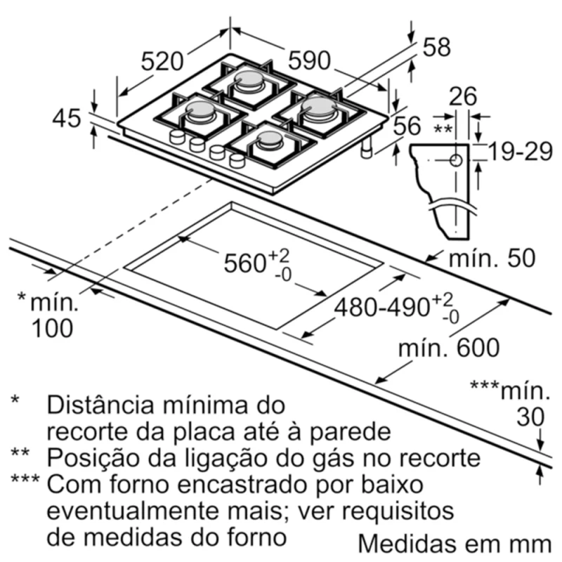 Placa a Gás Vidro Siemens EP6A6PB20 - Image 6