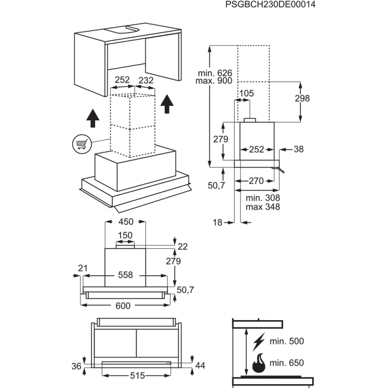 Exaustor Integrável AEG GDE686HB - Image 6