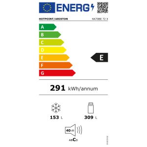 Frigorífico Combinado Hotpoint HA70BE 72 X - No frost, 195.5 cm, 462 lt, Inox - Image 9