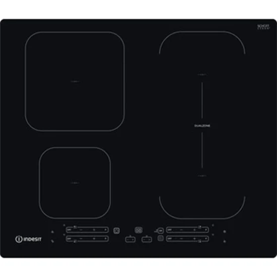 Placa de Indução Indesit IB 65B60 NE - 59 cm, Elétrica, Vidro Preto