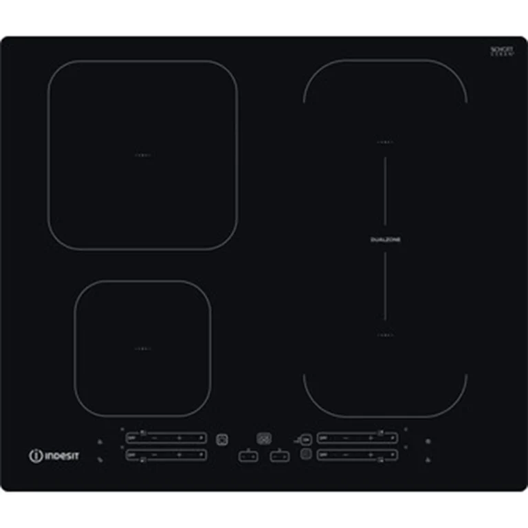 Placa de Indução Indesit IB 65B60 NE - 59 cm, Elétrica, Vidro Preto