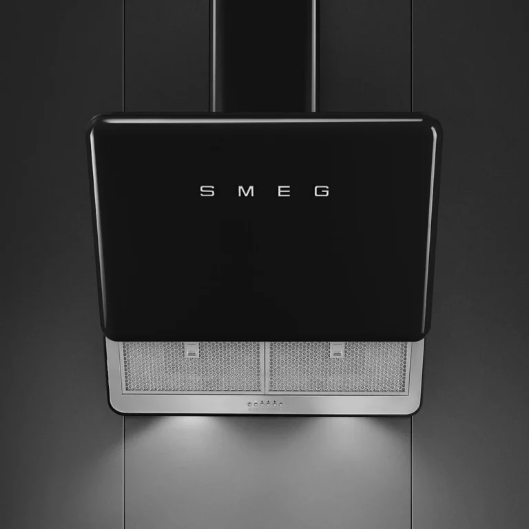 Chaminé Parede Smeg KFAB75BL - Anni 50, Preto, 75cm, A+