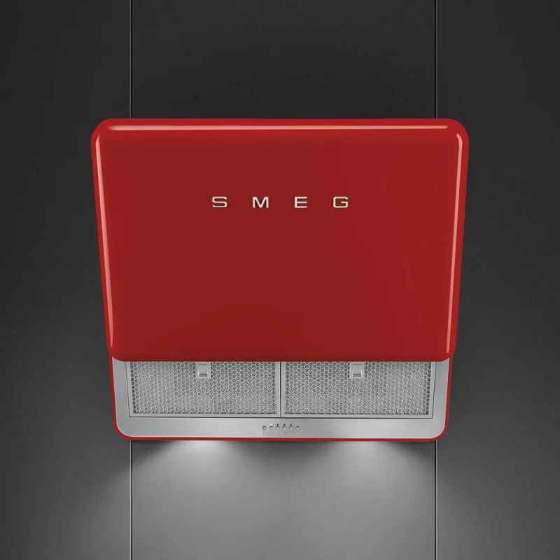 Exaustor de Parede Smeg KFAB75RD - Anni 50, Vermelho, 75cm, A+