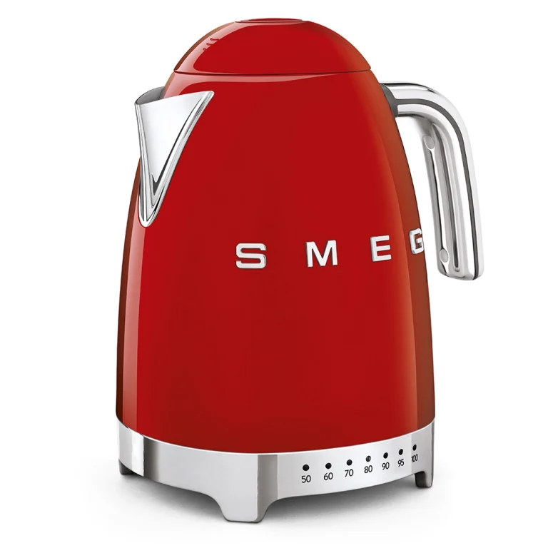 Chaleira Smeg KLF04RDEU - temper. var. 1,7 Lts, Anni 50, Vermelha