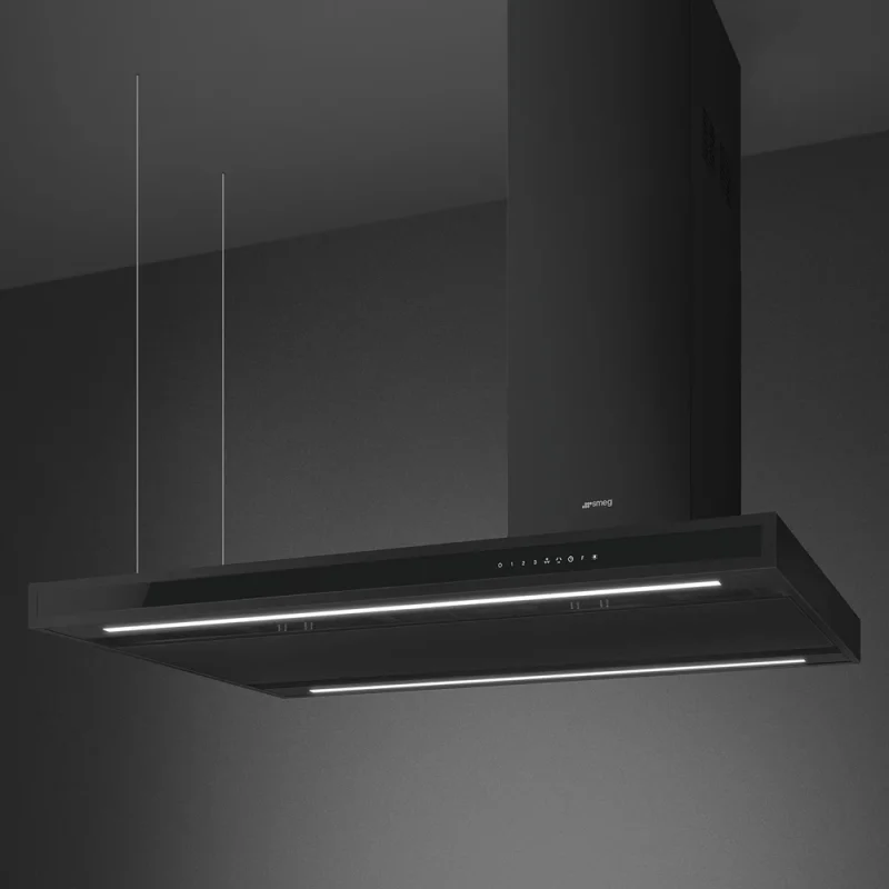 Chaminé Ilha Smeg KLTI12L4MB - Preto mate, 120cm, A - Image 2