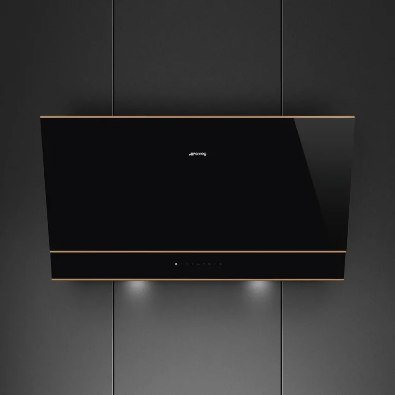 Chaminé Parede Smeg KV694R - DSN, Preto, 90cm, A+