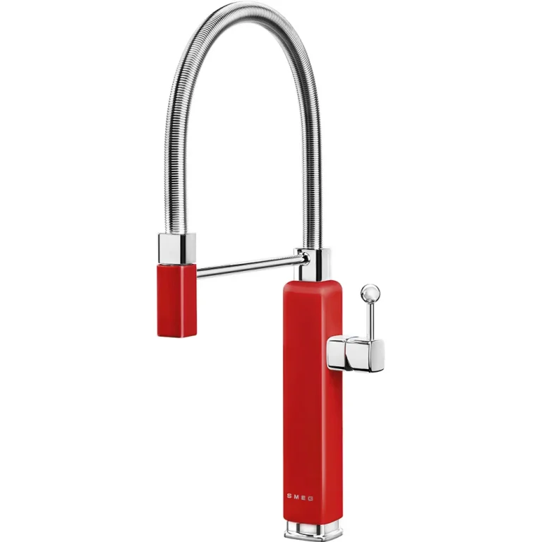 Misturadora Smeg MDF50RD - Anni 50, Vermelha, duche orientável