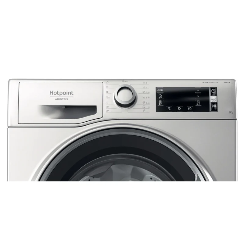 Máquina de Lavar Roupa Hotpoint NLCD 948 SS A EU N - 9 kg, 1400 rpm, Silver - Image 3