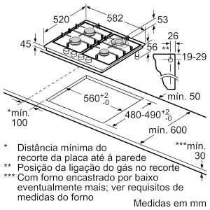 Placa a Gás Bosch PGH6B5B90 - Image 2