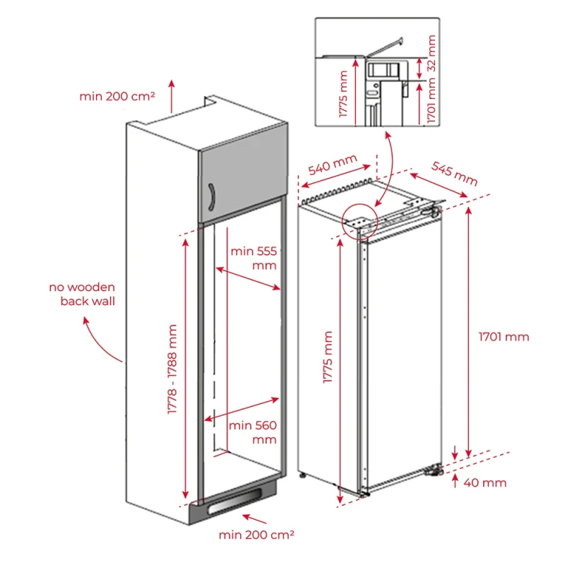 Congelador Vertical Teka Encastre RSF 73350 FI EU - Image 2