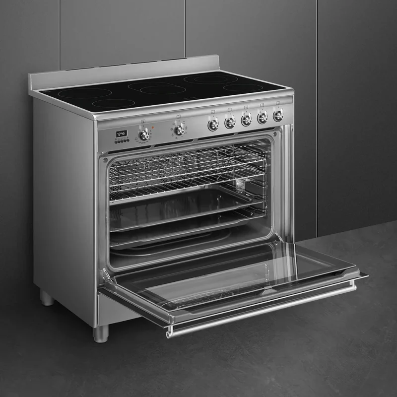 Fogão Vitrocerâmico Smeg SCD91CMX9 - Concerto, Inox, 90cm , Elétrico(Vitro), A - Image 4