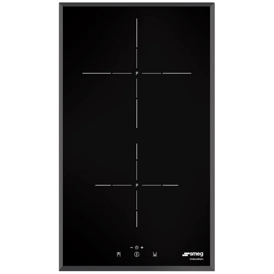 Placa Modular Smeg SI5322B - Biselada, Preto, 30cm, 2 zonas