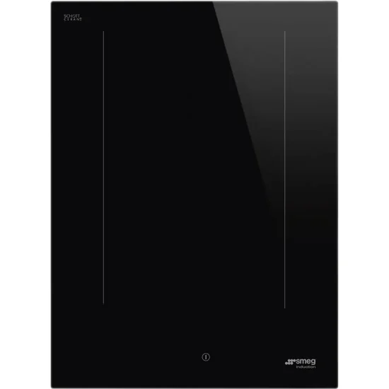 Placa Modular Smeg SIM3323D - Preta, 2 zonas, 38cm