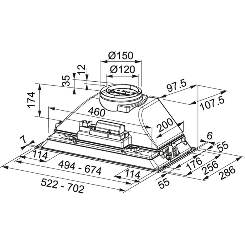 Exaustor Integrável Franke FBI 705 XS - Image 2