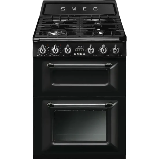 Fogão a Gás Smeg TR62BL - Victoria, Preto, 60cm, A