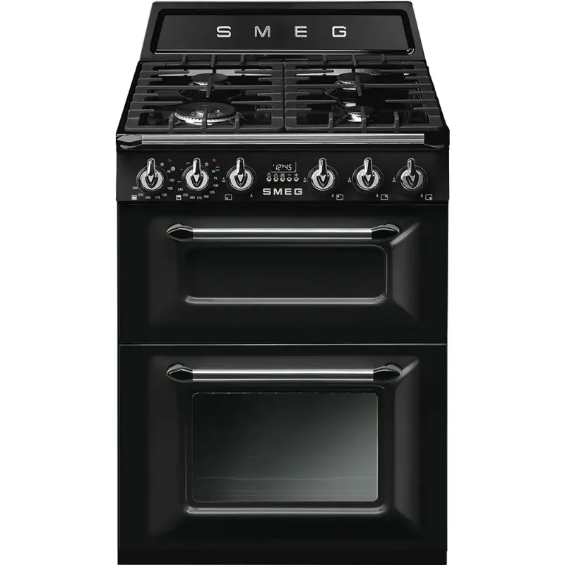 Fogão a Gás Smeg TR62BL - Victoria, Preto, 60cm, A