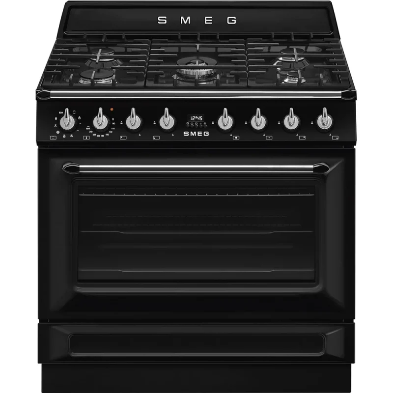 Fogão a gás Smeg TR90GMBL - Victoria, Preto, 90cm, A