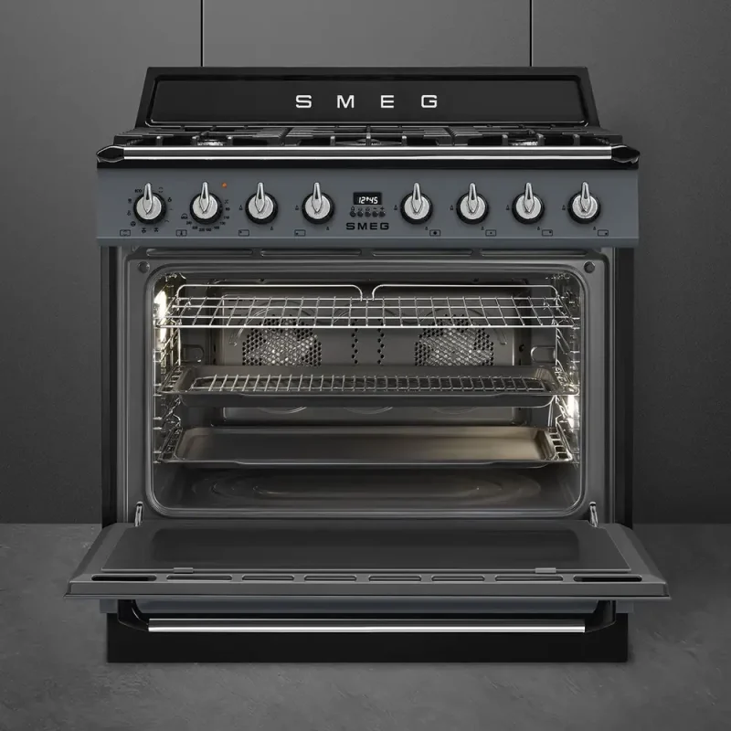 Fogão a Gás Smeg TR90GMGR - Victoria, Slate Grey, 90cm, A - Image 4