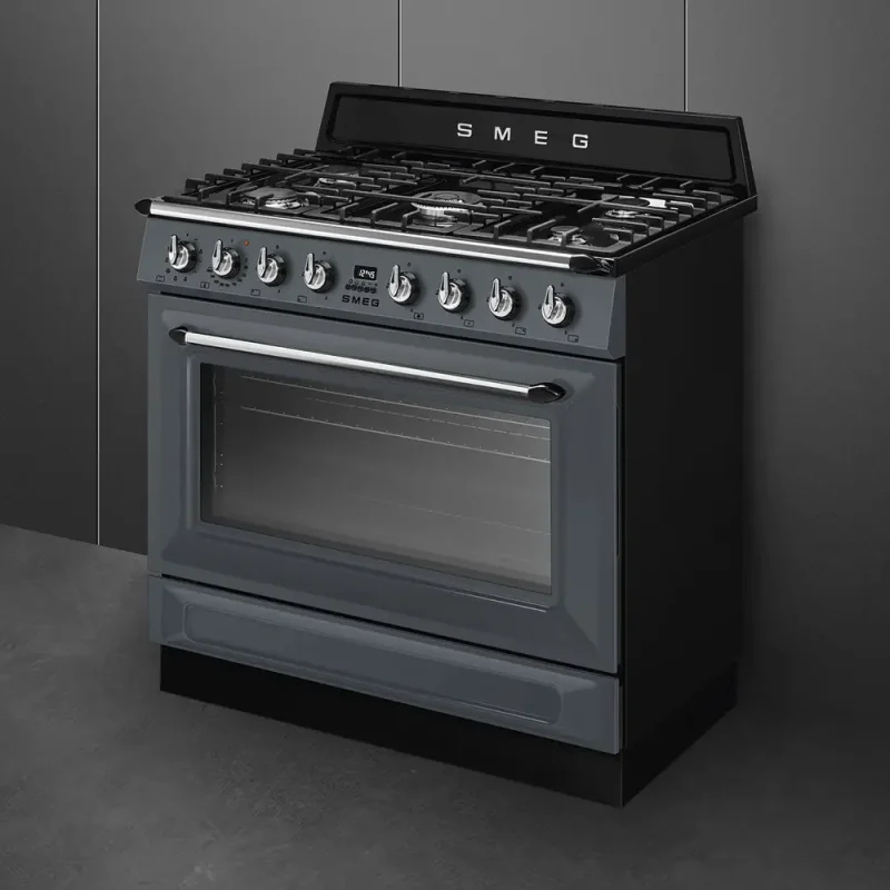 Fogão a Gás Smeg TR90GMGR - Victoria, Slate Grey, 90cm, A - Image 3