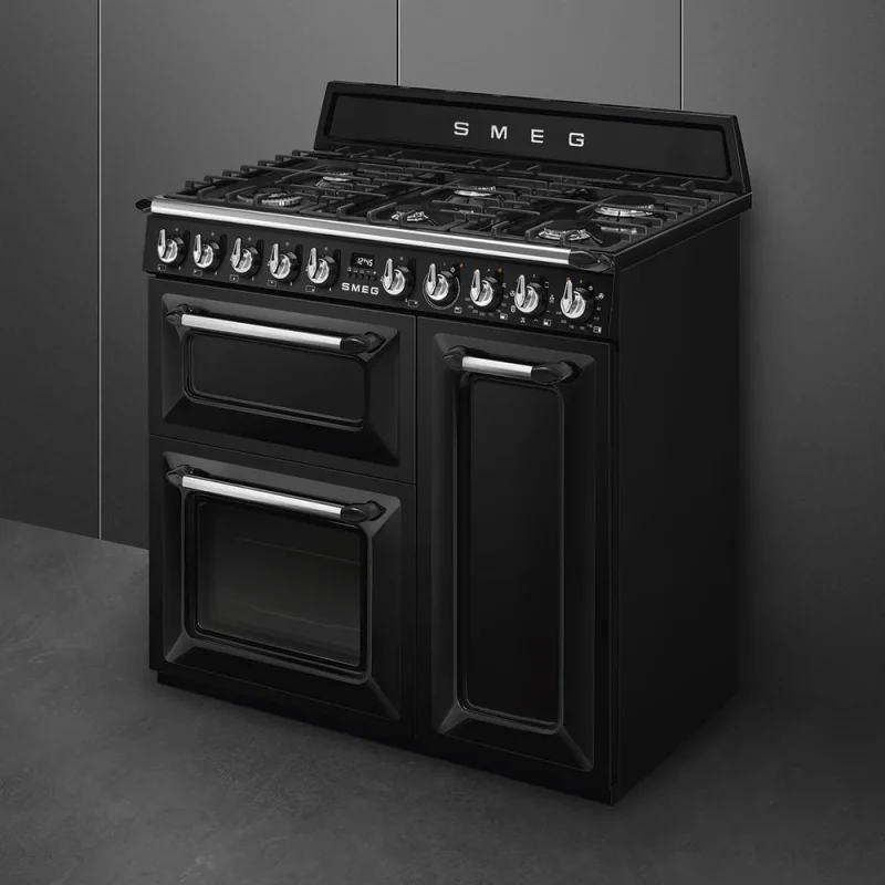 Fogão a Gás Smeg TR93BL - Victoria, Preto, 90cm, A - Image 5