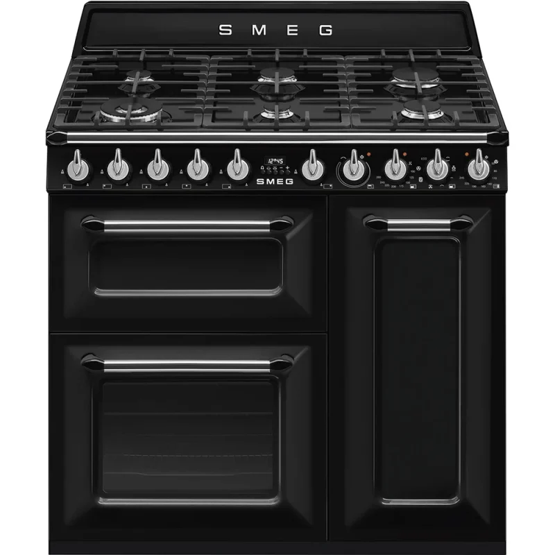 Fogão a Gás Smeg TR93BL - Victoria, Preto, 90cm, A