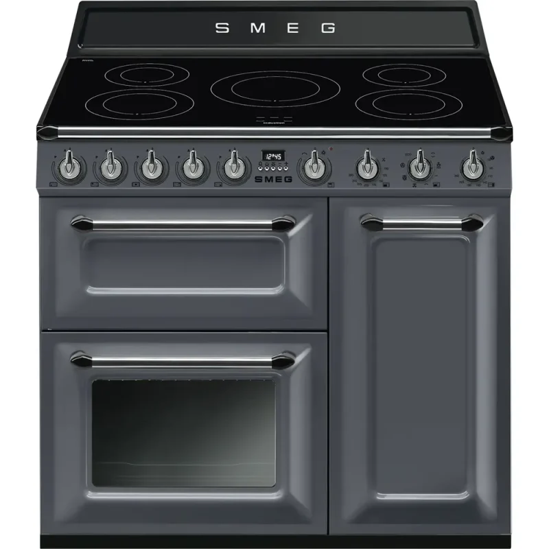 Fogão Indução Smeg TR93IGR2 - Victoria, Slate Grey, 90cm, Elétrico(Indu), A