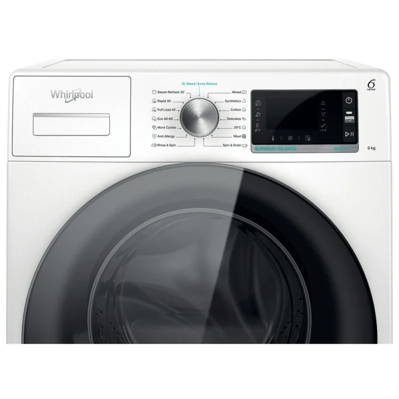 Máquina de Lavar Roupa Whirlpool W6 W945WB EE - 9 kg, 1400 rpm, Branco - Image 5