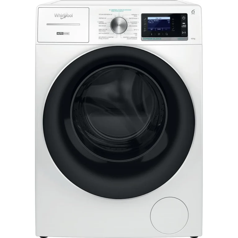 Máquina de Lavar Roupa Whirlpool W8 09AD SILENCE SPT - 10 kg, 1400 rpm, Branco