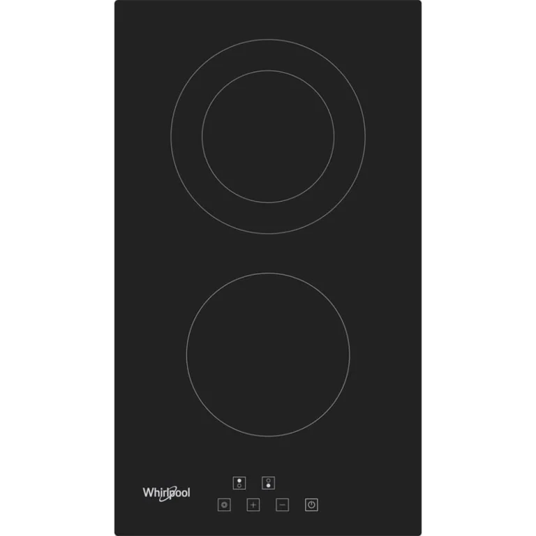Placa Modular de Vitrocerâmica Whirlpool - 30 cm, Elétrica, Vidro Preto