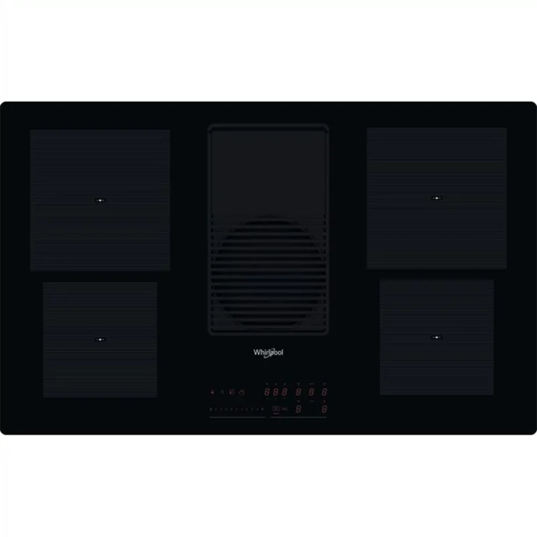 Placa de Indução com Exaustor Integrado  - 83 cm, Elétrica, Vidro Preto