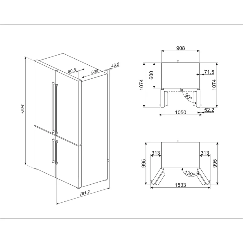 Frigorífico Smeg FQ60XDAIE - NF Total, Inox, 182cm, E - Image 7