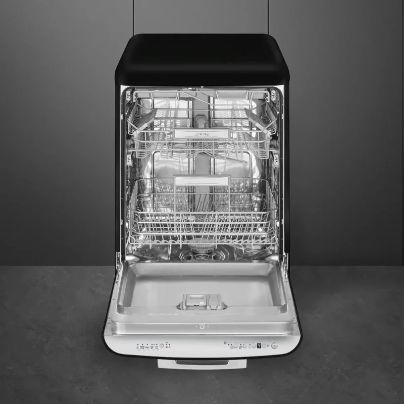 Máquina de Lavar Loiça Smeg LVFABBL3 - Anni 50, Preta, 3 Cestos, 11 Prog, B - Image 2