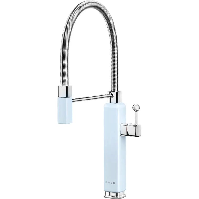 Misturadora Smeg MDF50PB - Anni 50, Azul Céu, duche orientável